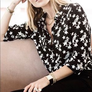 Anine Bing Stella Button Down Shirt Sz XS